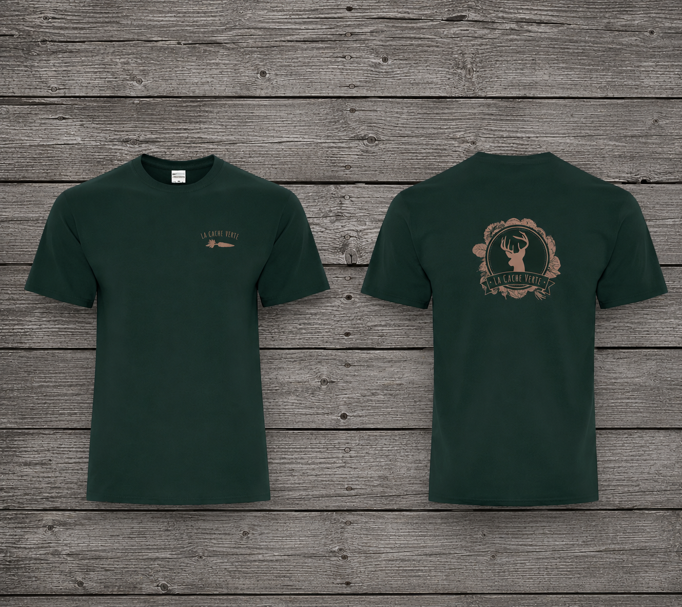T-shirt vert foncé