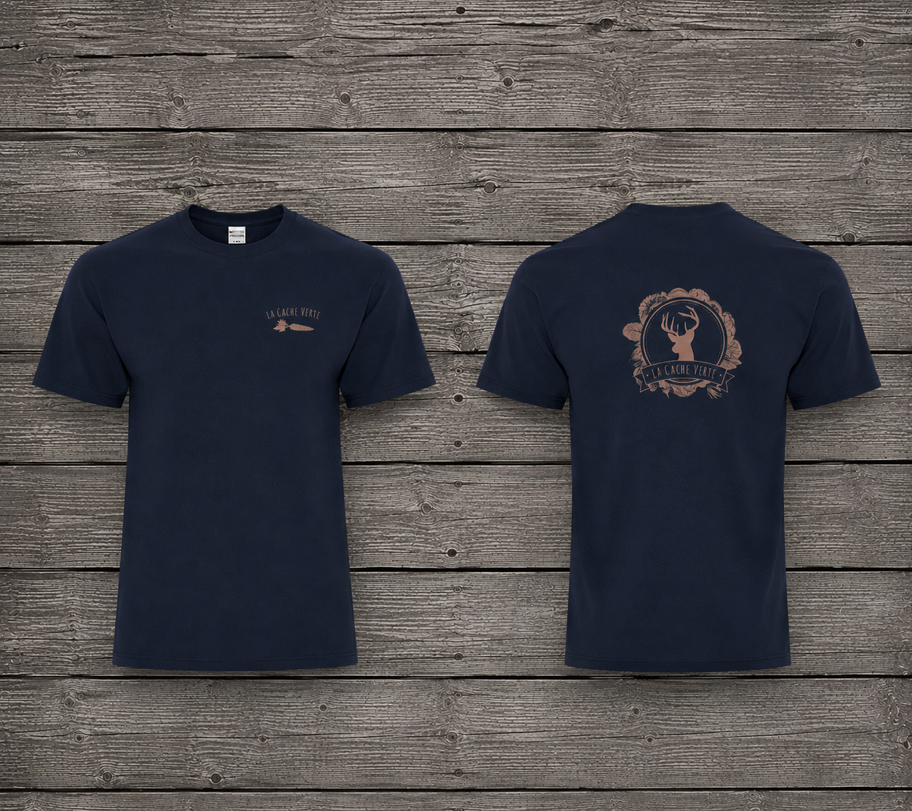 T-shirt sable bleu marin
